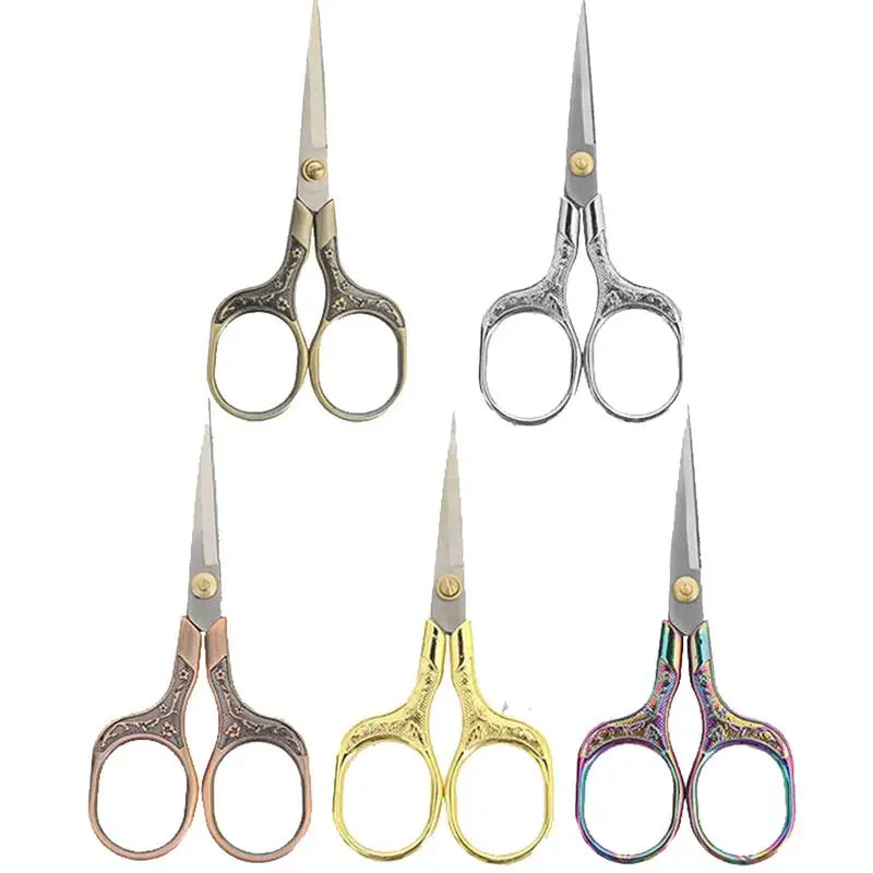 Small Vintage European Style Scissors Stainless Steel For Cross Stitch Cutting Embroidery Sewing Handcraft Craft DIY Art Work