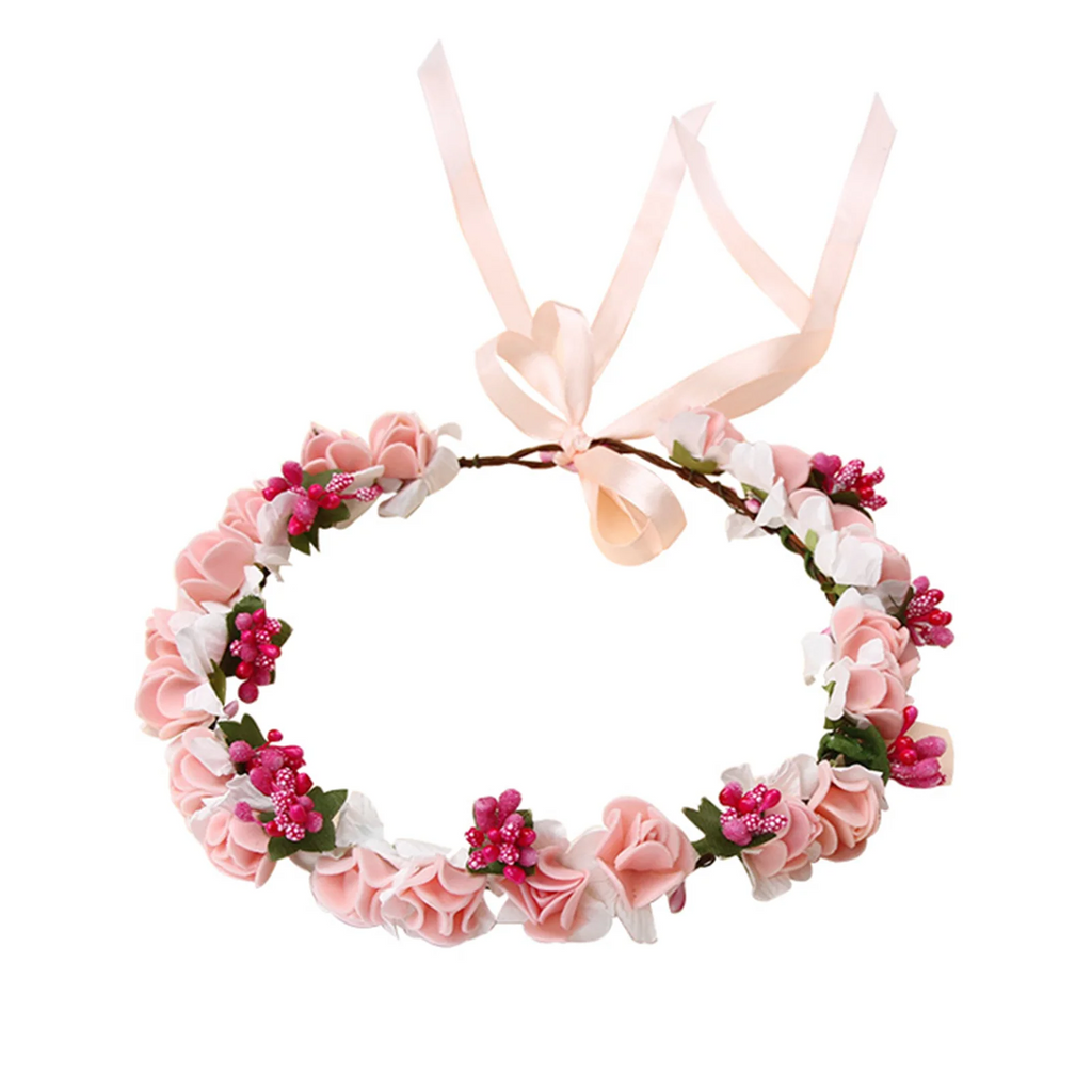 Bridal Flower Headband Bohemian Flower Crowns Floral Garland Wedding Wreaths Hair Vine Headpiece Wedding Hair Accessories