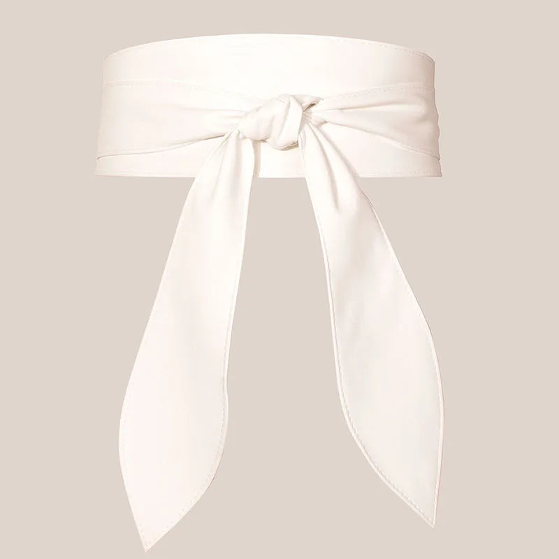 Women's Bow Wide Belt Fashion Corset Woman Decor Waistband High Quality Solid Color Girdles Ribbon Belts For Dresses YF1011