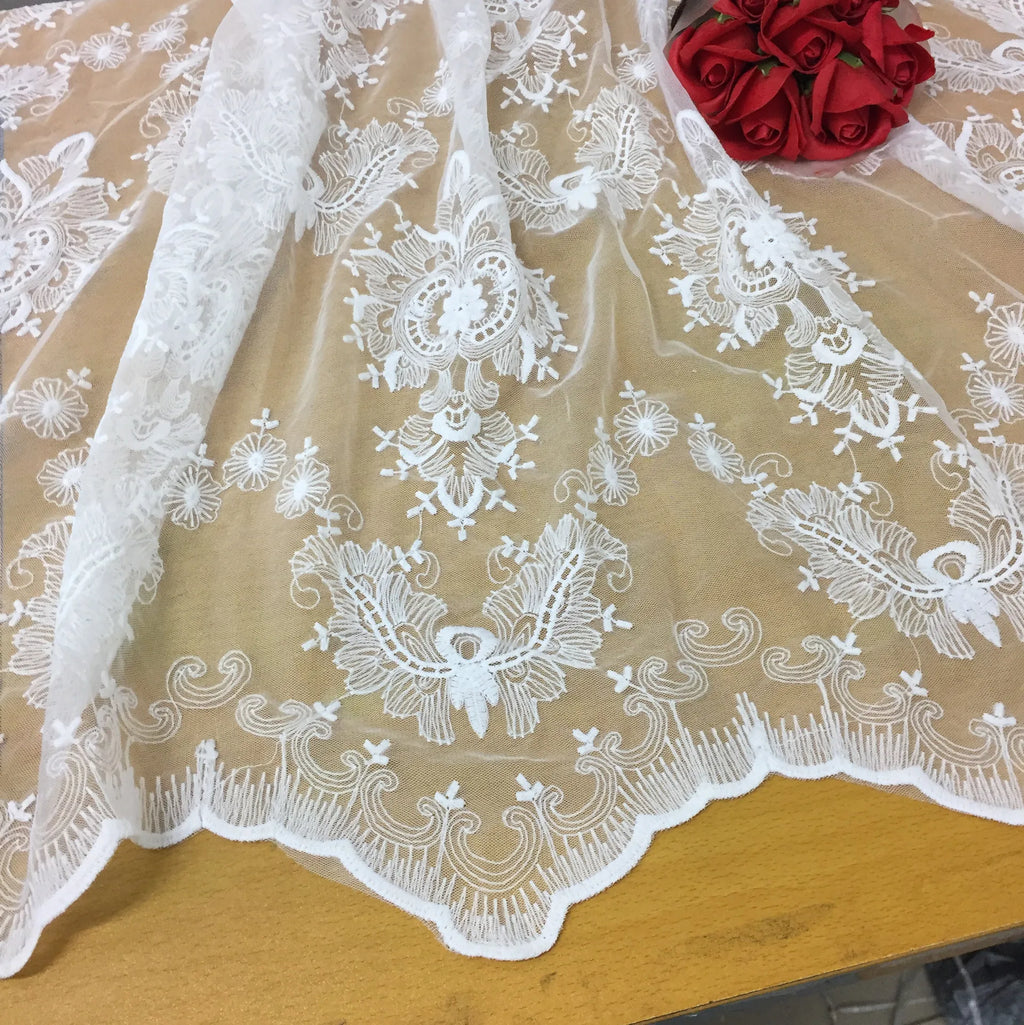 Gothic Lolita Lace Embroidery Fabric Quality Dress Dress Shirt Curtain Background Decorative Cloth Sewing women's Lace Gauze DIY