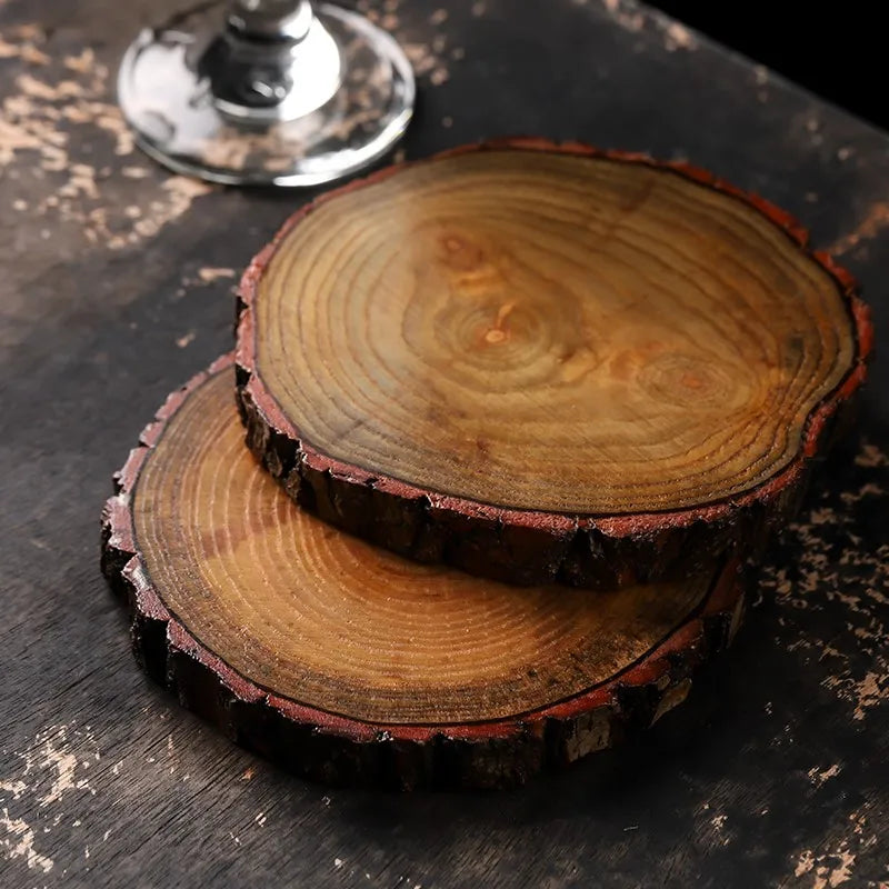 Natural Round Wooden Slice Cup Mat Durable Coaster Tea Coffee Mug Drinks Holder For DIY Tableware DÉCor Bar DÉCor Bar Accessorie