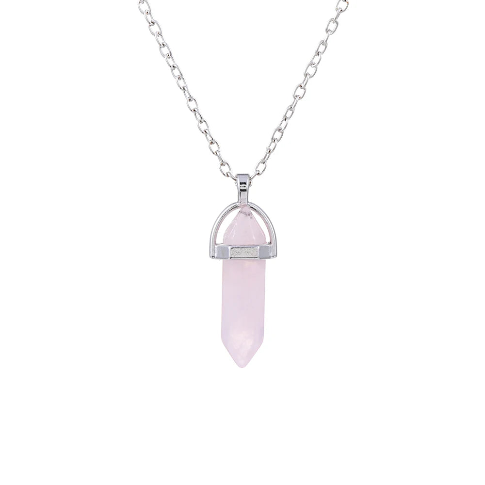 1Pc Irregular Rainbow Stone Natural Crystal Chakra Rock Necklace Golden Plated Quartz Pendant Nice Gift For Lover Friends