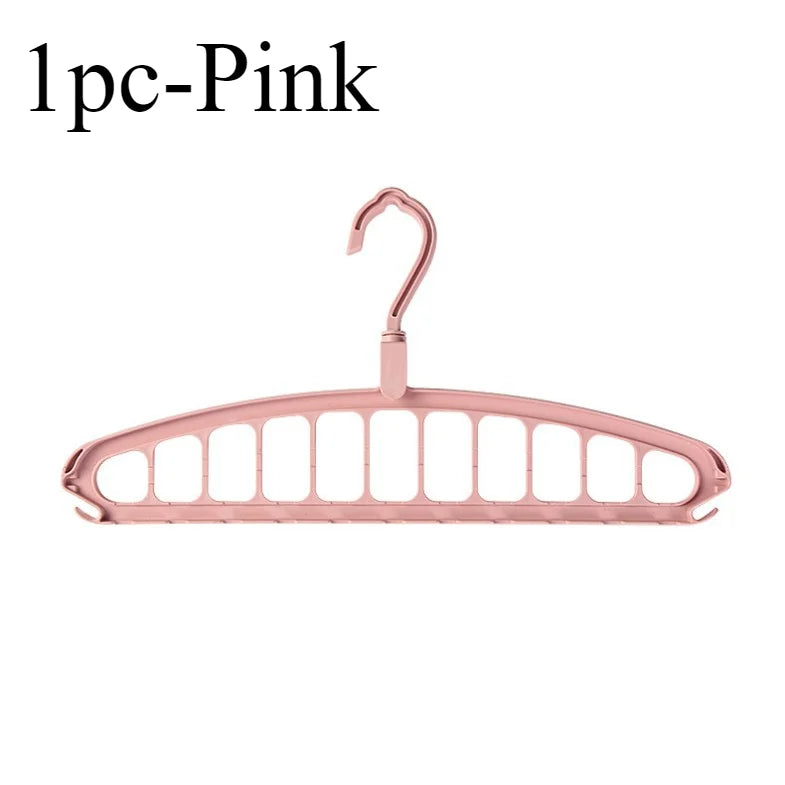 1/2pcs Space Saving Multi-Hole Clothes Hanger For Home, Dorm, And Travel-Foldable Drying Rack For TrousersShirts, And Skirts,