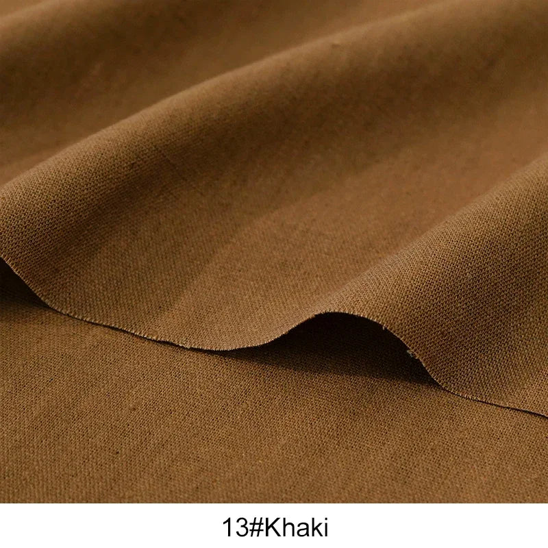 0.5/1/2 Yard Solid Color Cotton Linen Fabric Colorful Patchwork Seam Material DIY Curtain Home Textile Tablecloth Sewing Fabric
