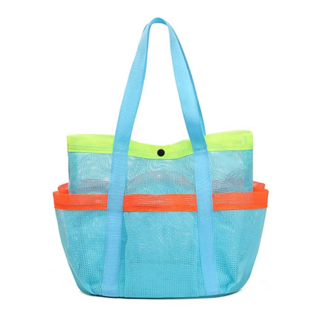 Beach Mesh Bag Portable Mesh Toiletry Bag Capacity Mesh Beach Bag Shower Caddy Organizer for Travel Gym Camping College Dorms