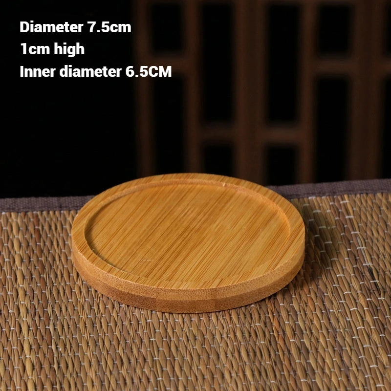 30 Style Round Square Flower Pots Planter Bamboo Tray Wood Holder Home Decor Gardening Supply Anti-Fade Simple Elegant Design