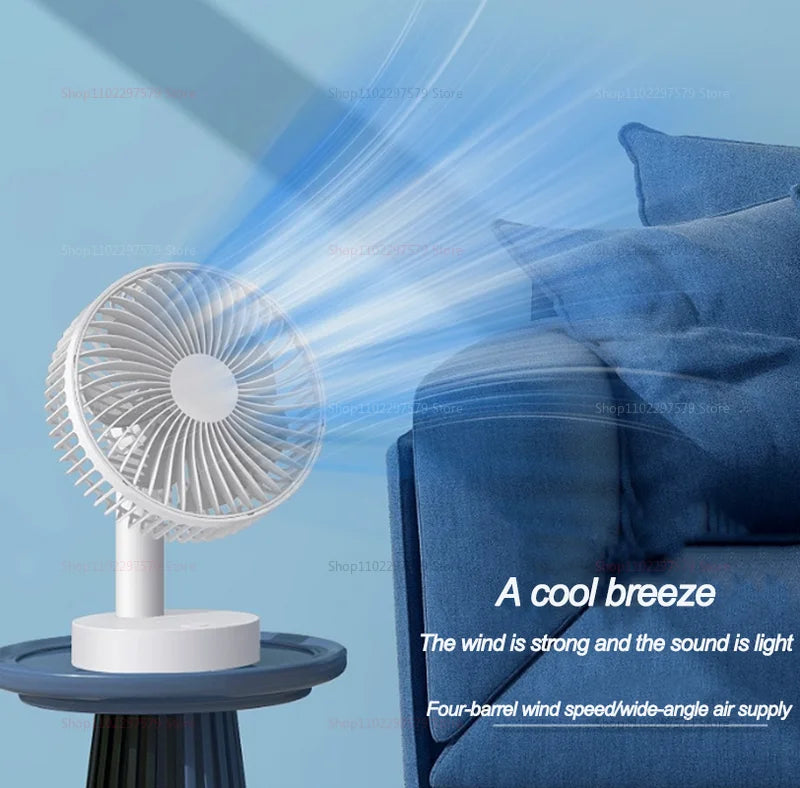 Portable Small Plug-in Desk Fan High Power No Head Shake Compact Quiet Fan for Dorm Bedroom Office Travel Indoor Outdoor Use