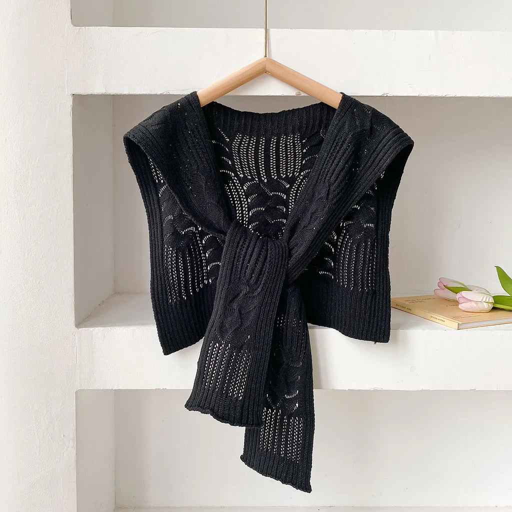 New Fashion Versatile Knitted Shawl Scarf Women High-end Capes With Shirts Fashion Thin Neck Protectors For Spring and Autumn