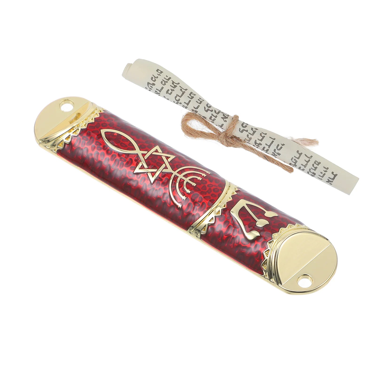 Mezuzah Scroll Jewish Door Practical Mezuza Metal Mezuza Plaque Judaica Gift with Scroll