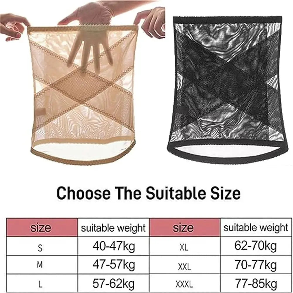 Cross Mesh Girdle for Waist Shaping Yoga Crossover Abdominal Shaping for Women Modeling Strap Reductive Girdle Slimming Belt