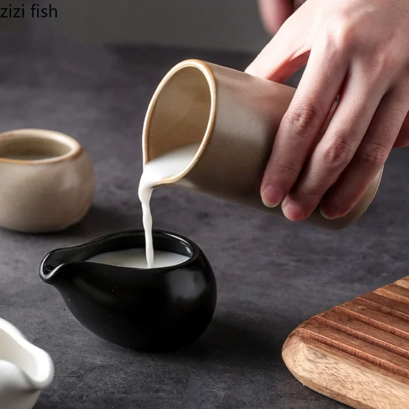 Ceramic Milk Jug Spice Dish Sauce Dish Coffee Nipple Cups Steak Sauce Bucket Snack Bowls Sauce Jugs Gravy Boats Tableware