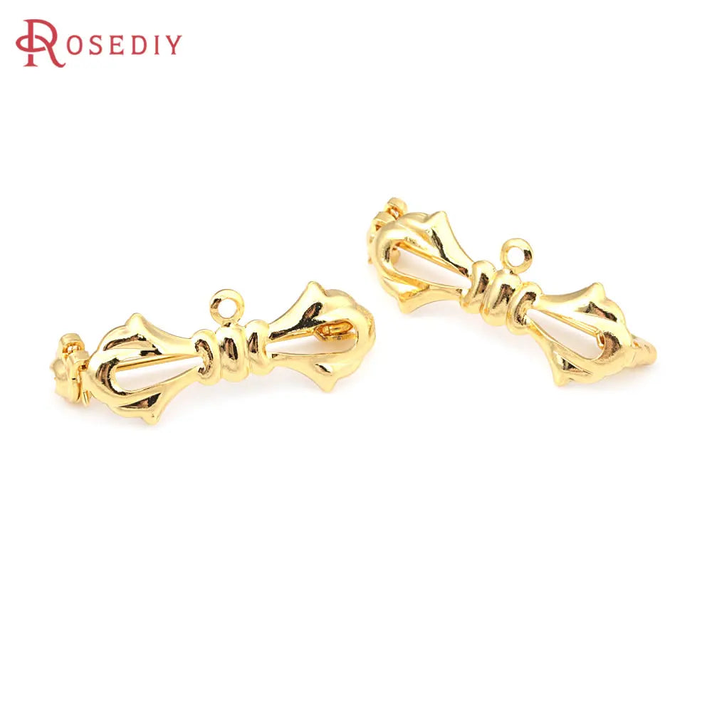 10PCS Antique Bronze Brass Bow Shape Brooch Pins High Quality Diy Jewelry Making Supplies Brooch Accessories for Women