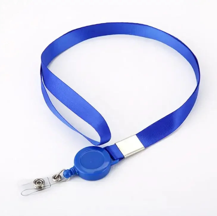 Aluminum Alloy Card Holder Retractable Badge Reel Lanyard Employee Staff Name ID Card Card Holder Business Supplies