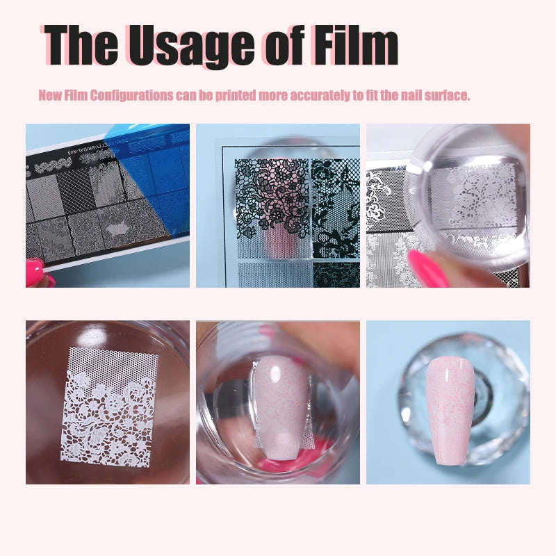 BORN PRETTY Stamping Plates Nail Art Templates Flower Natural Animal French Tips  DIY Nail Design Image Stencil Tool Manicure