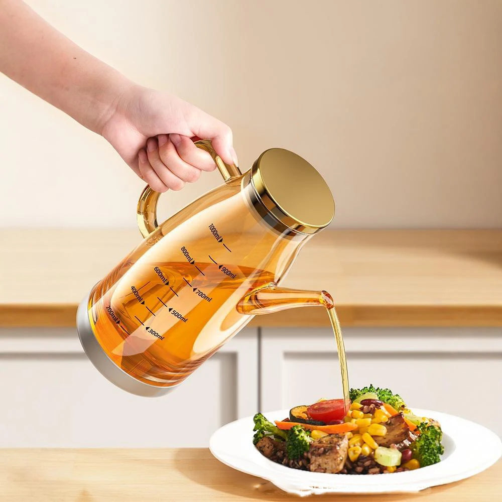 Glass Oil Jugs Household Kitchen Oil Borosilicate Oil Bottle Large-capacity Spice Filling Soy Sauce Bottle Vinegar Canning Jugs