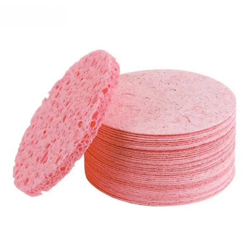 10/20/30/50Pcs Face Sponge Round Absorbent Compressed Natural Makeup Removal Exfoliating SPA Face Cleansing Cellulose Sponge Kit