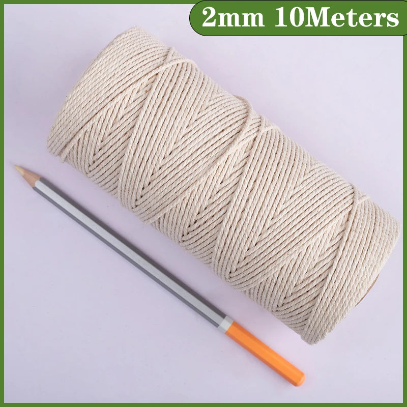 Natural Vintage Jute Rope String 1/2/3/4/5/6/8/10mm DIY Jute Cord  Twine Ribbon Crafts Sewing Handwork Gift Wrap Home Decoration