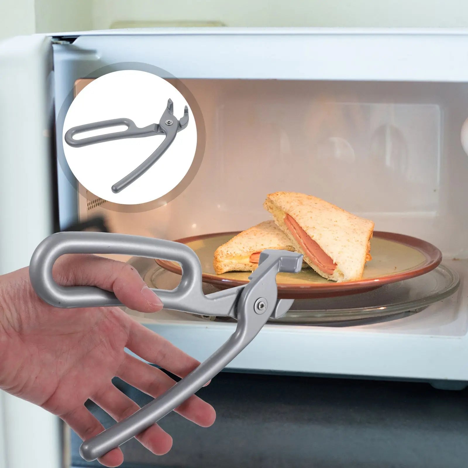 Tray TakerPremium Aluminum Alloy Anti Scalding Bowl Clamp Stone Pot Clamp Kitchen Gadget Household Pot Clip Grey