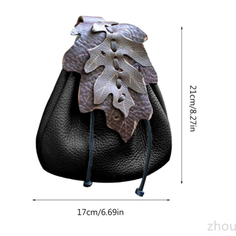 Renaissance Belt Pouch Leather Pouch Steampunk Waist Bag Medieval Leather Belt Pouch Fanny Pack Hip Bag Vintage Belt Bag