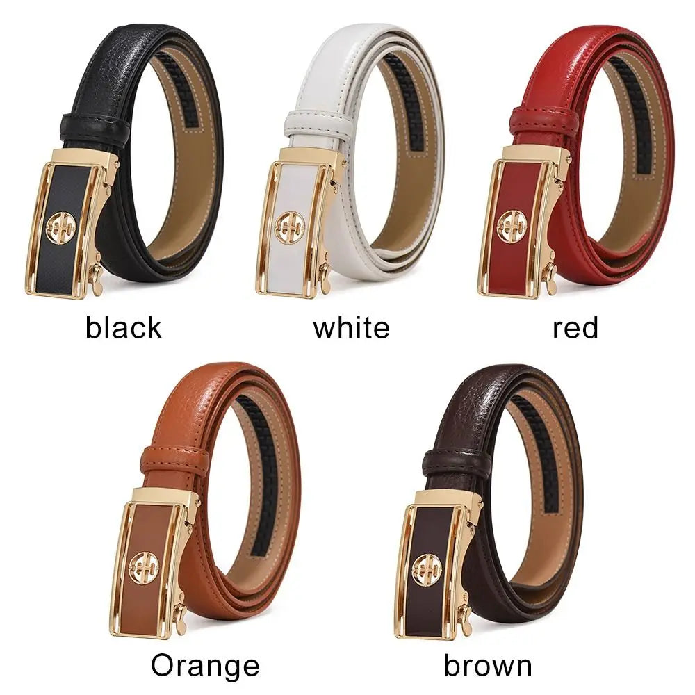 Women Belt Luxury Famous Designer Brand Real Genuine Leather Strap Automatic Buckle Belts Waistband