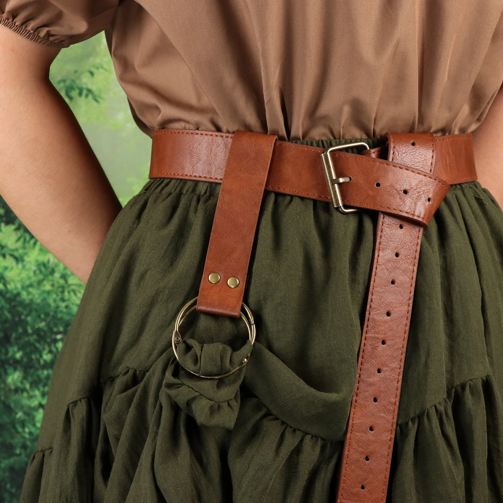 Medieval Plain leather belt waist accessory PU Belt From The Renaissance Era Medieval Viking Skirt And Hiking Accessories
