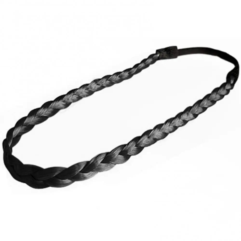 Women Vintage Bohemian Forehead Twist Braided Stretch Elastic Headband Hair Band