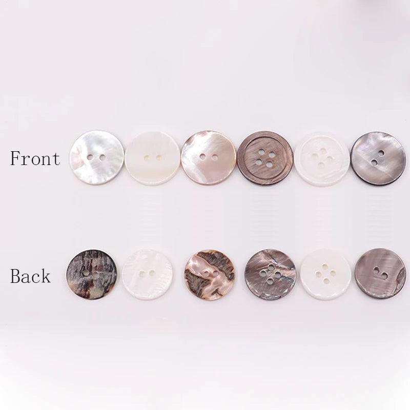10Pcs Natural Pearl Shell Buttons for Clothing Sewing Accessories Scrapbooking DIY Crafts Garment Decoration Round Shell Button