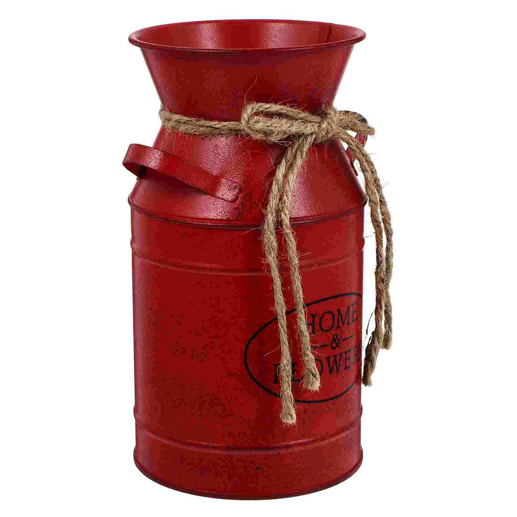 Flowerpot Bucket Delicate Iron Home Decor Retro Style Photo Prop Kettle Container Display Large