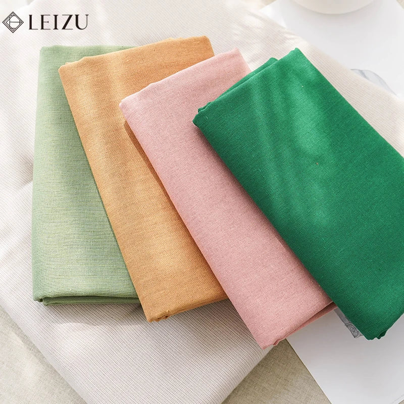 0.5/1/2 Yard Solid Color Cotton Linen Fabric Colorful Patchwork Seam Material DIY Curtain Home Textile Tablecloth Sewing Fabric
