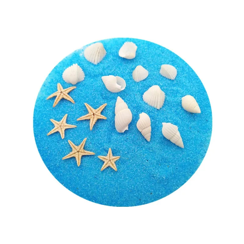40piece 1-2cm Cute Starfish Natural Sea Shell Beads Mixed Jewelry Making Glass Vial Pendants Glass Globe Filler DIY Material