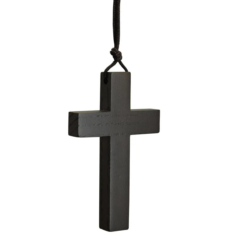 Catholic Gift Wooden Crosses For Wall Black Wood Cross Church Decoration Crucifix Wall Antique Wooden Cross Pendant Jesus Jezus