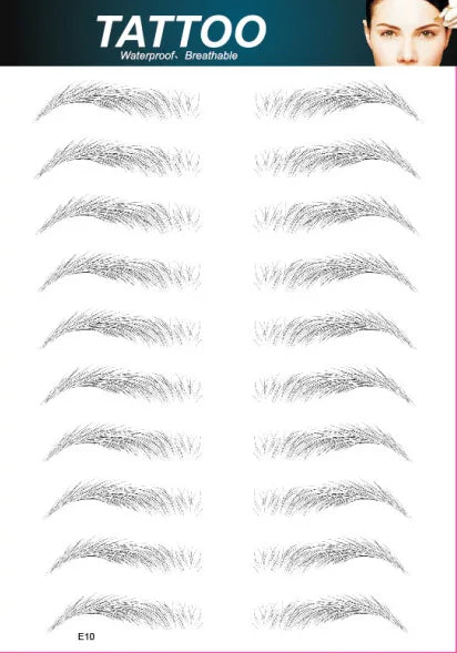 Women 4D Hair Like Eyebrow Makeup Waterproof Eyebrow Tattoo Sticker Long Lasting Natural Fake Eyebrow Stickers Cosmetics For Men