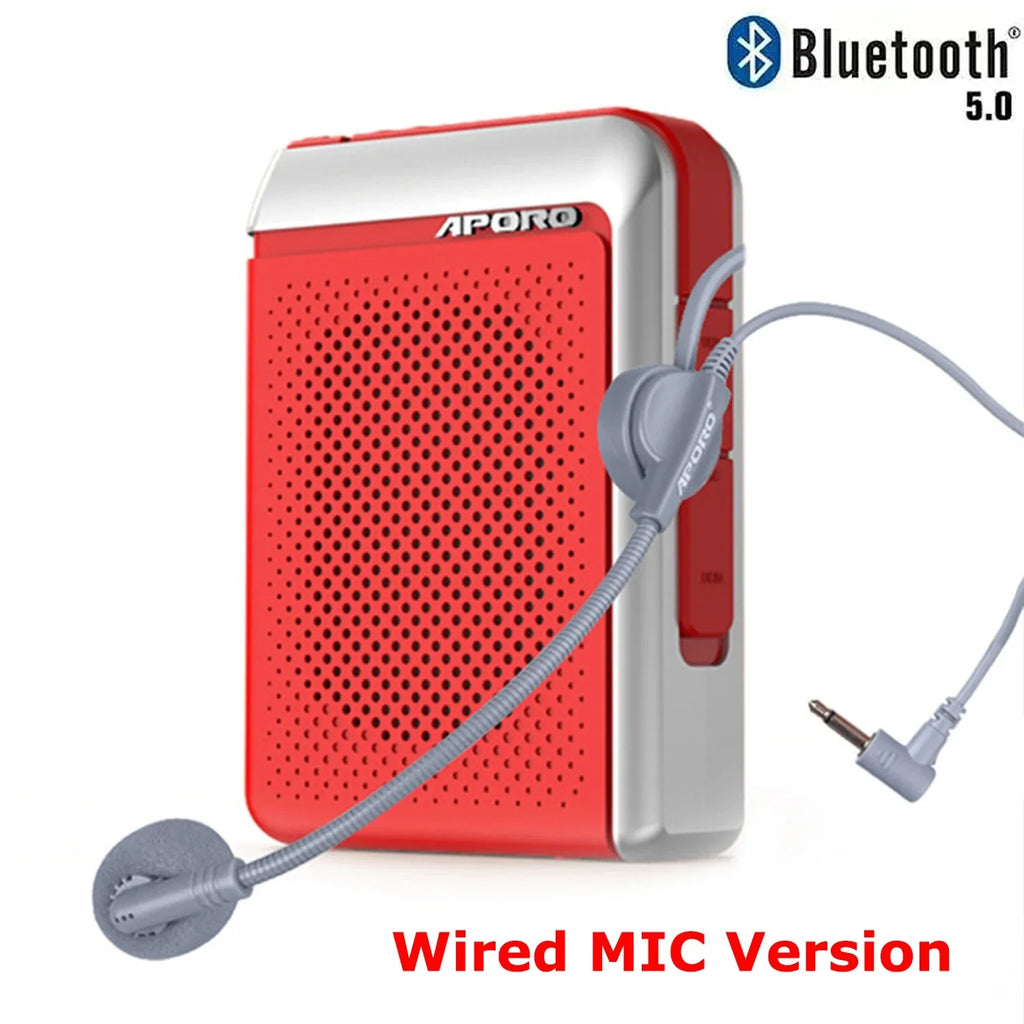 T18 Amplifier 30W 2.4G  Wireless Microphone Bluetooth 5.0 Speaker College Teacher School Tour Guide Portable FM Radio
