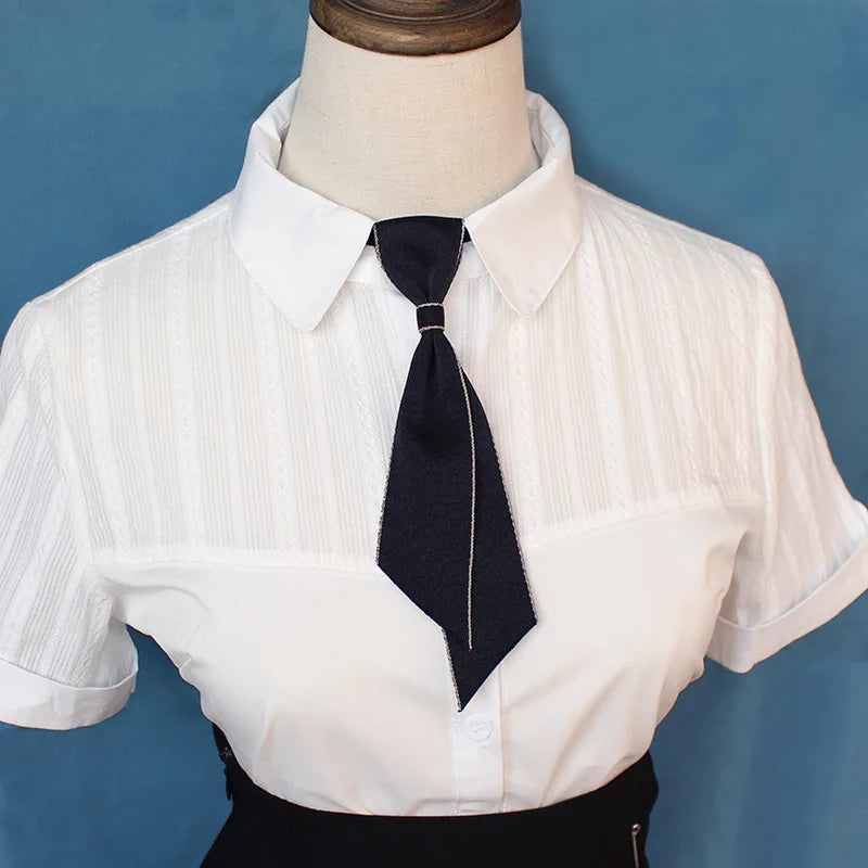 Simple Slim Neck Tie Bowtie Men's Women's Business Dress College Style Shirt Bow Collar Flower for Womens Children Accessories