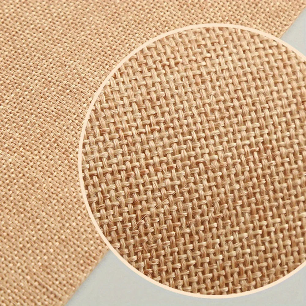 19.68x58.26 inches Self-Adhesive Linen Fabric Roll, DIY Craft & Decorative Burlap Cloth for Hand Wash Only