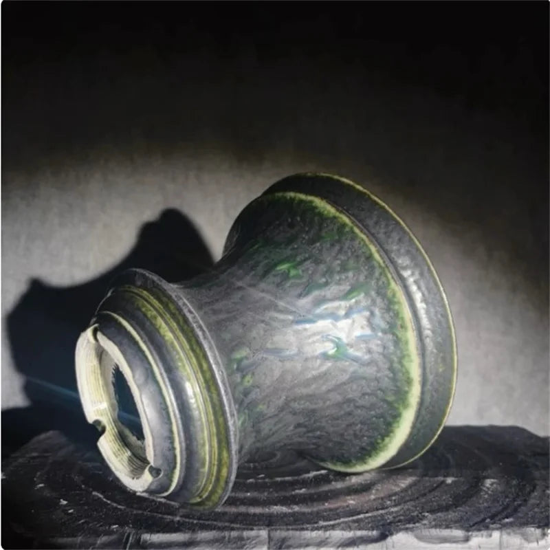 Glazed Green Porcelain Root Crops Pot,Pachypodium Agave Cactuses Plant Pot,Small Flower Vase,Bonsai Plant,Green Blue