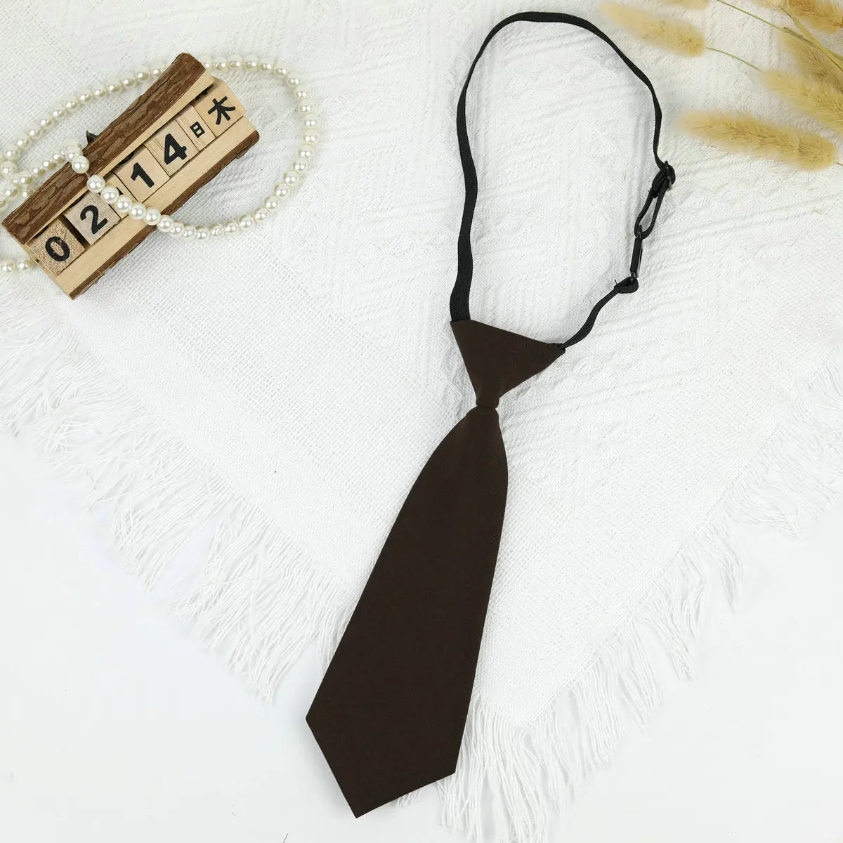 Daily JK Ties Solid 7CM Lazy Neckties Girls Short Shirt Tie Kids Student Collar School Uniform Accessories College Female Cravat