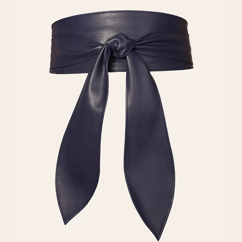 Women's Bow Wide Belt Fashion Corset Woman Decor Waistband High Quality Solid Color Girdles Ribbon Belts For Dresses YF1011