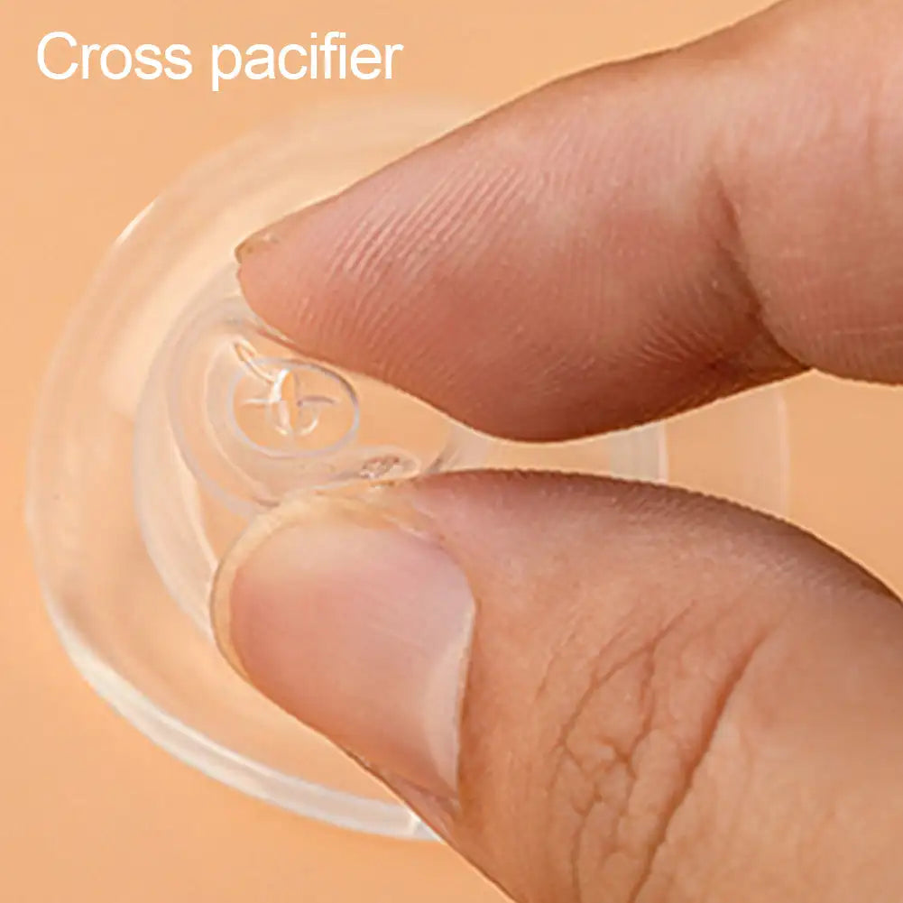 Baby Silicone Pacifier Wide Neck Soft Spiral Teat Nipple Circle Hole Cross Hole Baby Care Bottles Natural Flow Nipples BPA Free