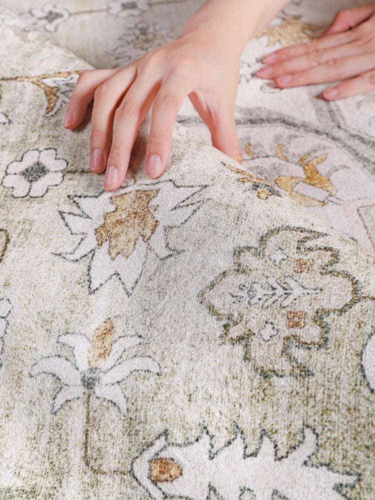 Artistic Persian Type Carpet Luxury Bohemian Decorative Rugs Comfortable Soft Living Room Carpets Machine Washable Bedroom Rug