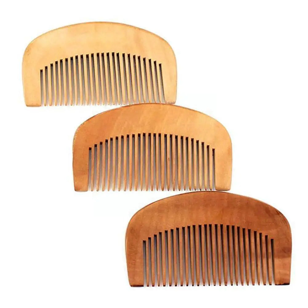1 Pcs Natural Peach Wood Comb Close Teeth Anti-static Care Tools Hair Beauty Beard Accessories Wooden Massage Q3f4