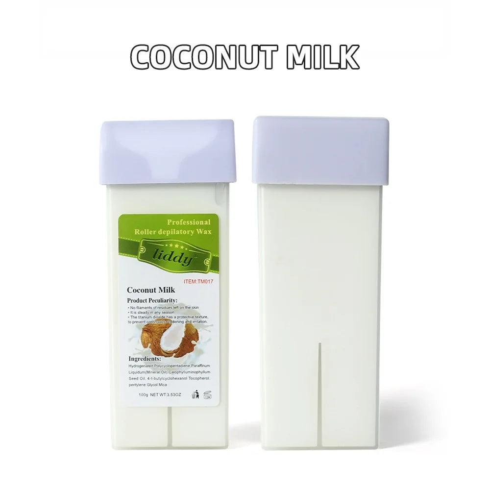 100g Hair Removal Wax Cartridge Honey Hot Depilatory Transparent Wax Cream Natural Body Hair Remover Heating Roller Wax