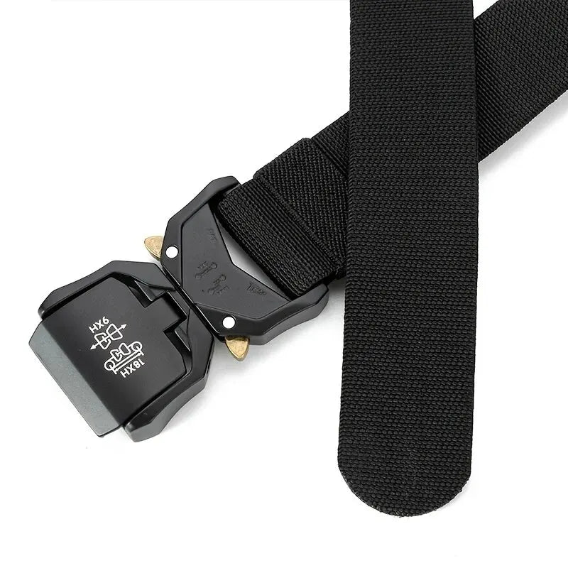 New Outdoors Belt Buckle Quick Release Elastic Belt Casual Tooling Training Belt Men's Trousers Belt
