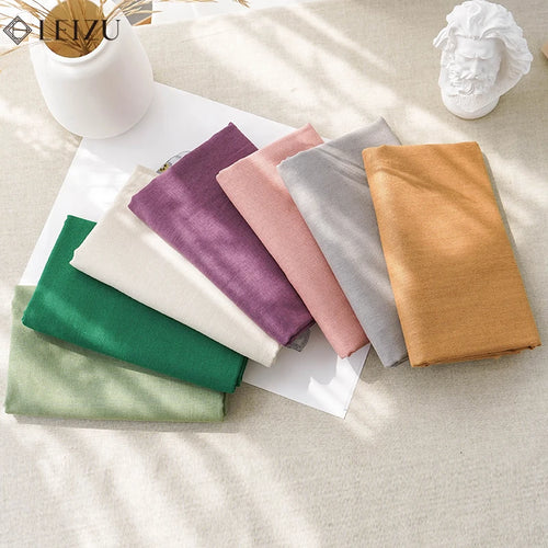 0.5/1/2 Yard Solid Color Cotton Linen Fabric Colorful Patchwork Seam Material DIY Curtain Home Textile Tablecloth Sewing Fabric