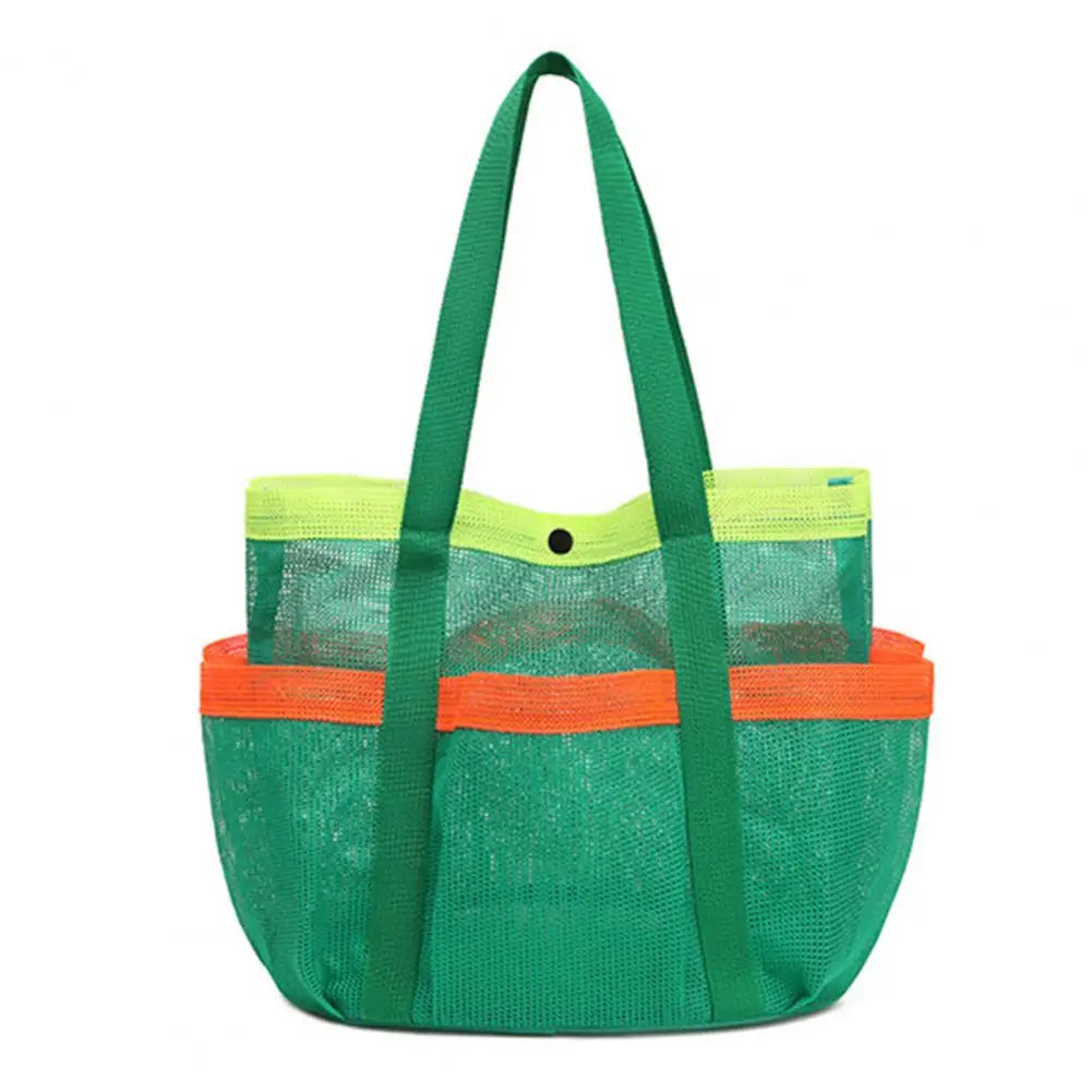 Beach Mesh Bag Portable Mesh Toiletry Bag Capacity Mesh Beach Bag Shower Caddy Organizer for Travel Gym Camping College Dorms