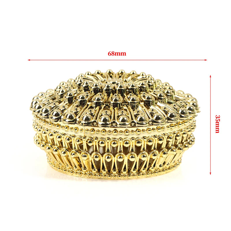 Plastic Gold Foil Cake Candy Box Wedding Favor Marriage Baby Shower Gift