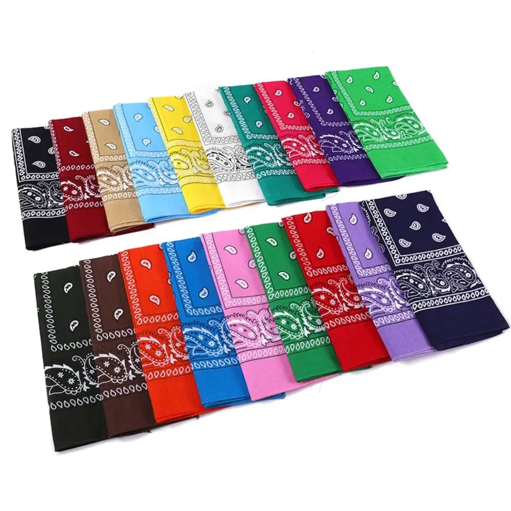 Headband Small Square Scarf Triangle Scarf Hip Hop Cashew Nut Print Scarves Scarf Hair Band Cotton and Linen Printed Silk Scarf