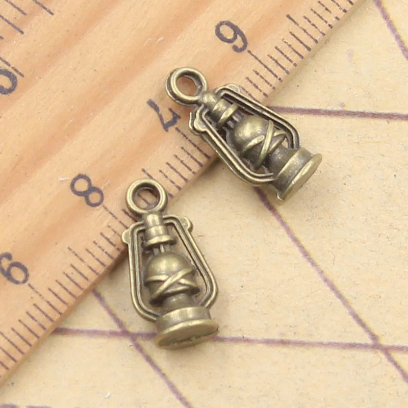 30pcs Charms Ancient Oil Lamp 16x8x6mm Tibetan Bronze Silver Color Pendants Making Findings Handmade Antique DIY Jewelry