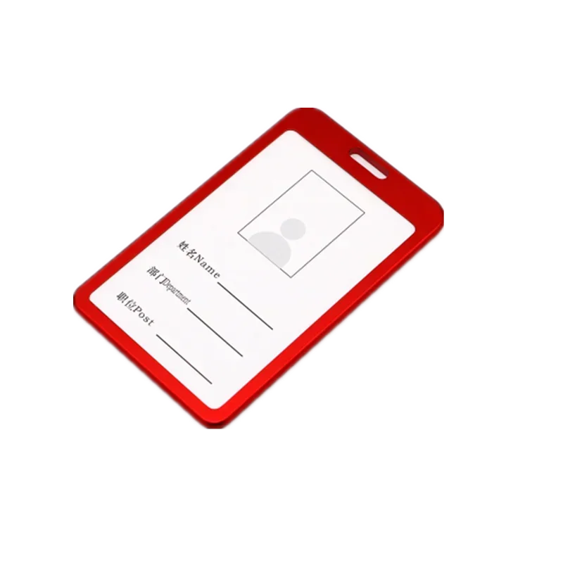 Aluminum Alloy Card Holder Retractable Badge Reel Lanyard Employee Staff Name ID Card Card Holder Business Supplies