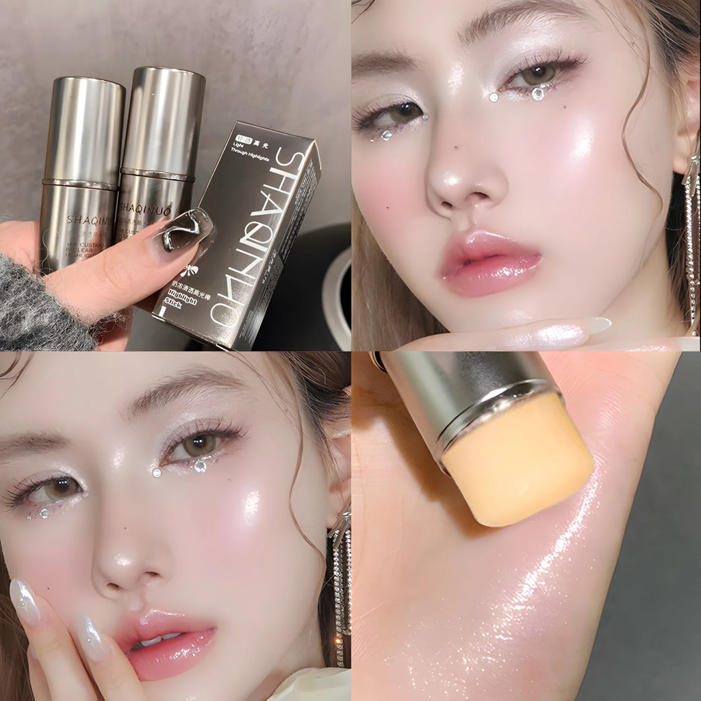Wet and Shimmer Highlighter Stick natural pearlescent Glitter Durable Contour palette Face Body Brighten Cosmetics Makeup